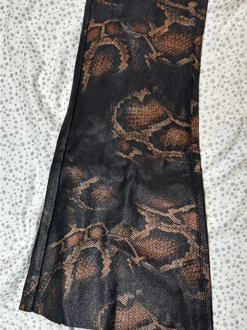 Willow Black & Brown Snakeskin look Flare Jeans - Picture 5 of 5